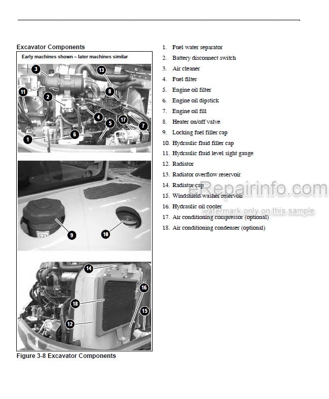 Photo 3 - Gehl 753Z 803 Operators Manual Compact Excavator