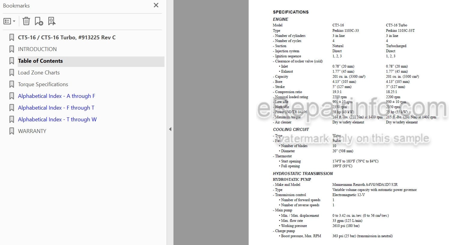 Photo 4 - Gehl CT5-16 Turbo Operators Manual Telescopic Handler