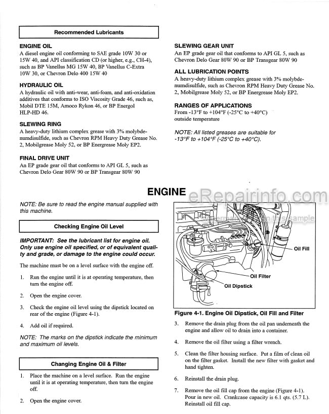 Photo 5 - Gehl GE272 GE292 GE342 GE362 Operators Manual Crawler Excavator