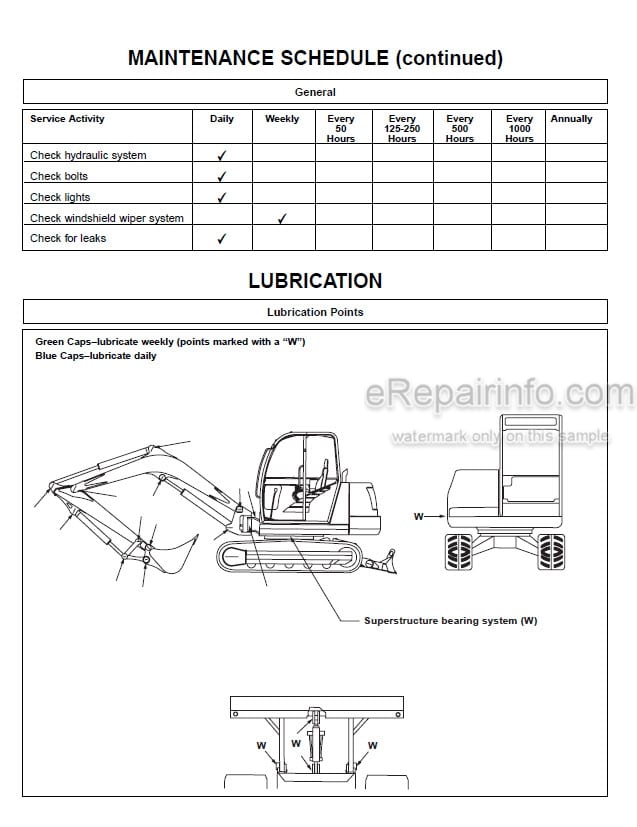 Photo 5 - Gehl GE502 GE602 Operators Manual Crawler Excavator