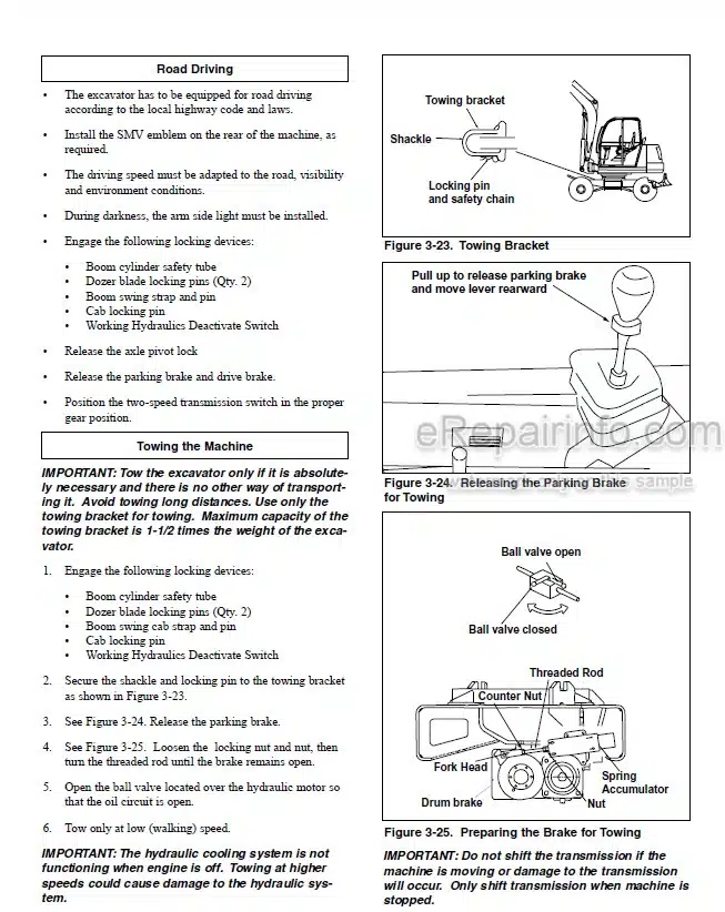 Photo 2 - Gehl GE652 Operators Manual Wheel Excavator