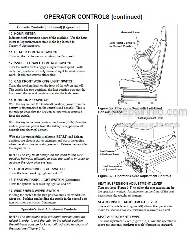 Photo 7 - Gehl GE652 Operators Manual Wheel Excavator