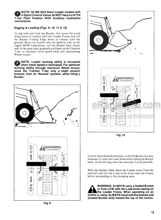 Photo 5 - Gehl HL360 Operators Manual Skid Steer Loader