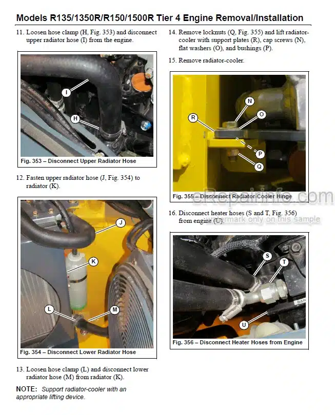 Photo 4 - Gehl R135 R150 Mustang 1350R 1500R 1650R GEN2 NXT2 Service Manual Skid Steer Loader