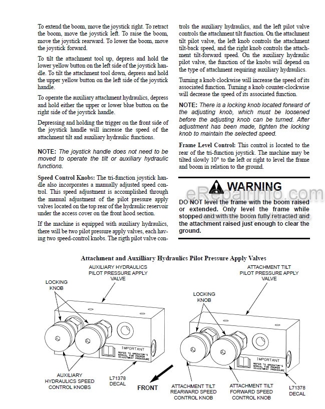 Photo 7 - Gehl R190 R220 R260 Operators Manual Skid Steer Loader