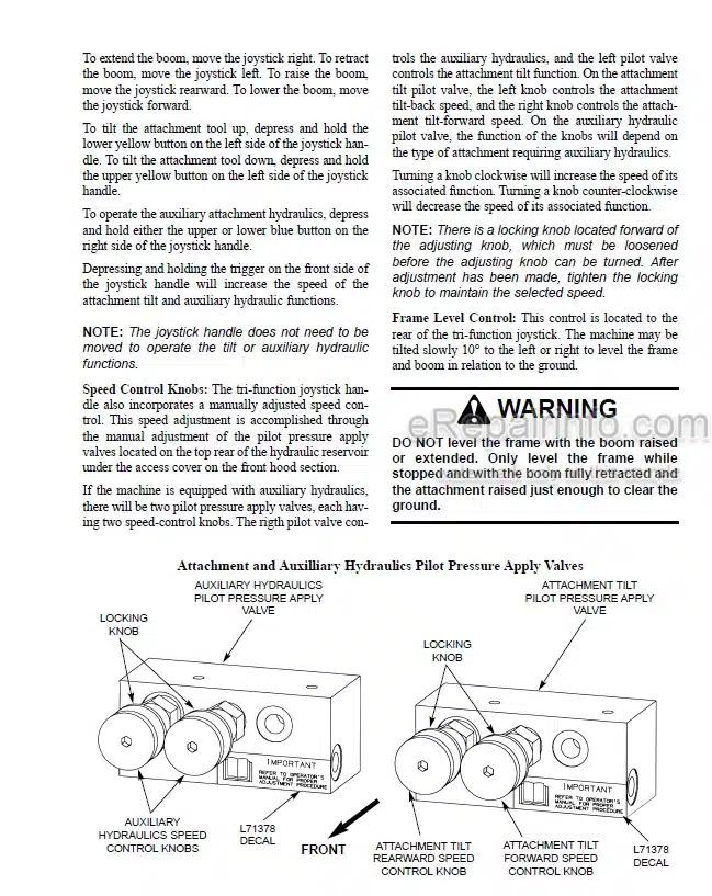 Photo 6 - Gehl RS4-42 RS8-42 RS8-44 Operators Manual Telescopic Handler