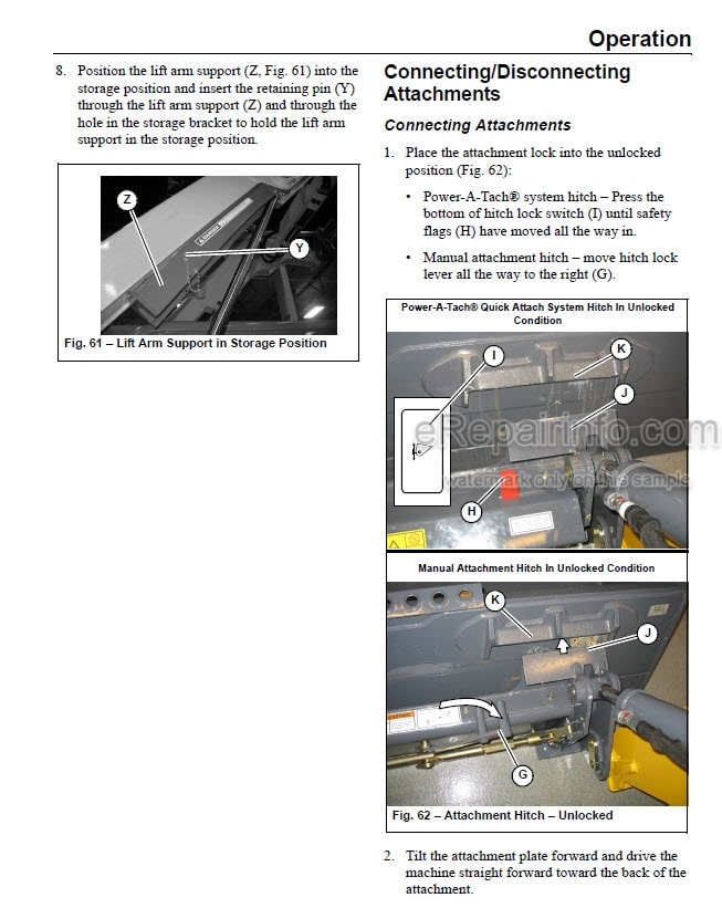 Photo 2 - Gehl RT175 RT210 Operators Manual Compact Track Loader