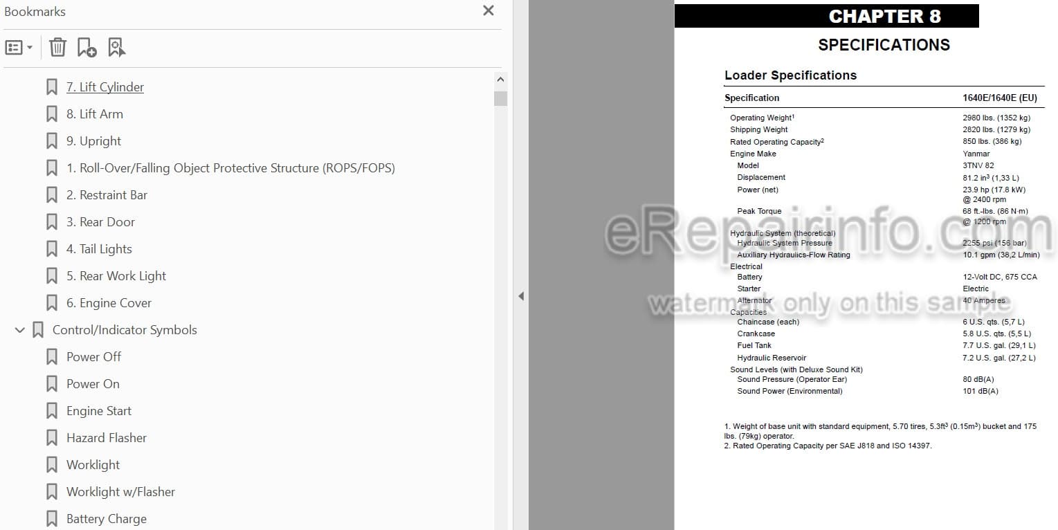 Photo 4 - Gehl SL1640E SL1640E EU Operators Manual Skid Steer Loader