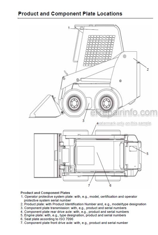 Photo 5 - Gehl SL1640E SL1640E EU Operators Manual Skid Steer Loader