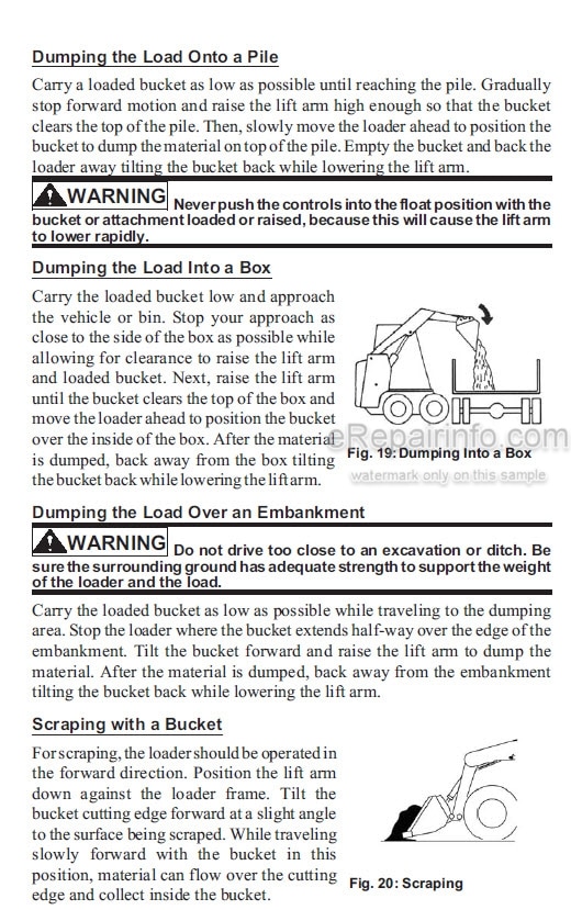 Photo 5 - Gehl SL3635 SL3935 Operators Manual Skid Steer Loader