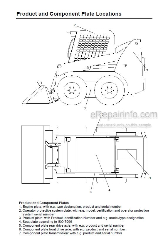 Photo 3 - Gehl SL3640E SL3840E SL3840E EU SL4240E SL4240E EU Operators Manual Skid Steer Loader