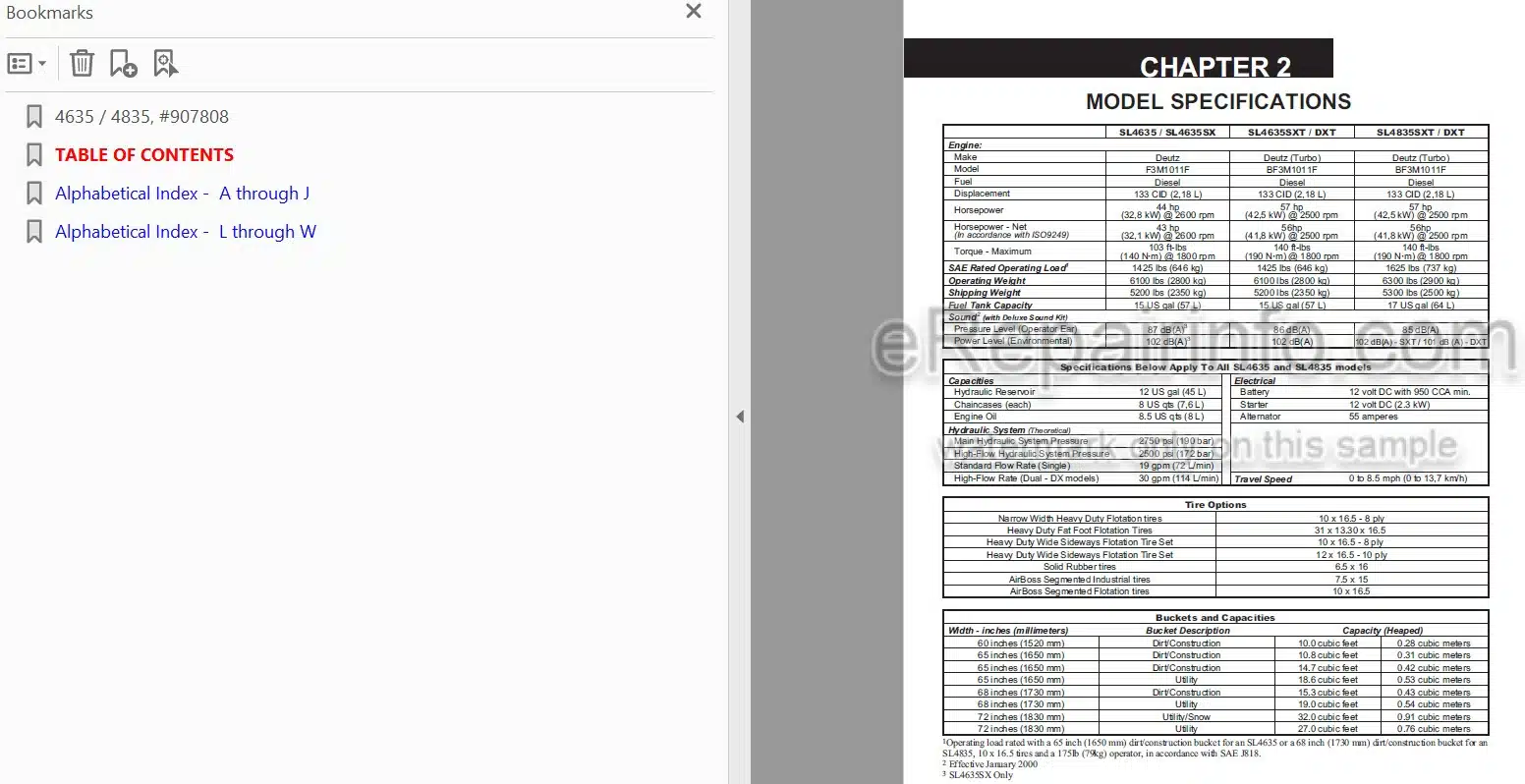 Photo 4 - Gehl SL4635 SL4835 Operators Manual Skid Steer Loader