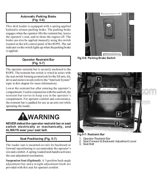 Photo 1 - Gehl SL4635 SL4835 Operators Manual Skid Steer Loader