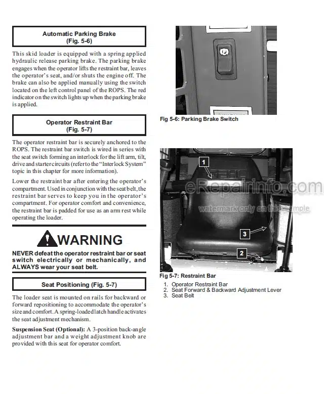 Photo 11 - Gehl SL4635 SL4835 Operators Manual Skid Steer Loader