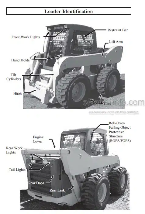 Photo 4 - Gehl SL7610 SL7710 EU SL7810 Operators Manual Skid Steer Loader