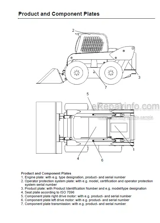 Photo 4 - Gehl SL7810E Operators Manual Skid Steer Loader