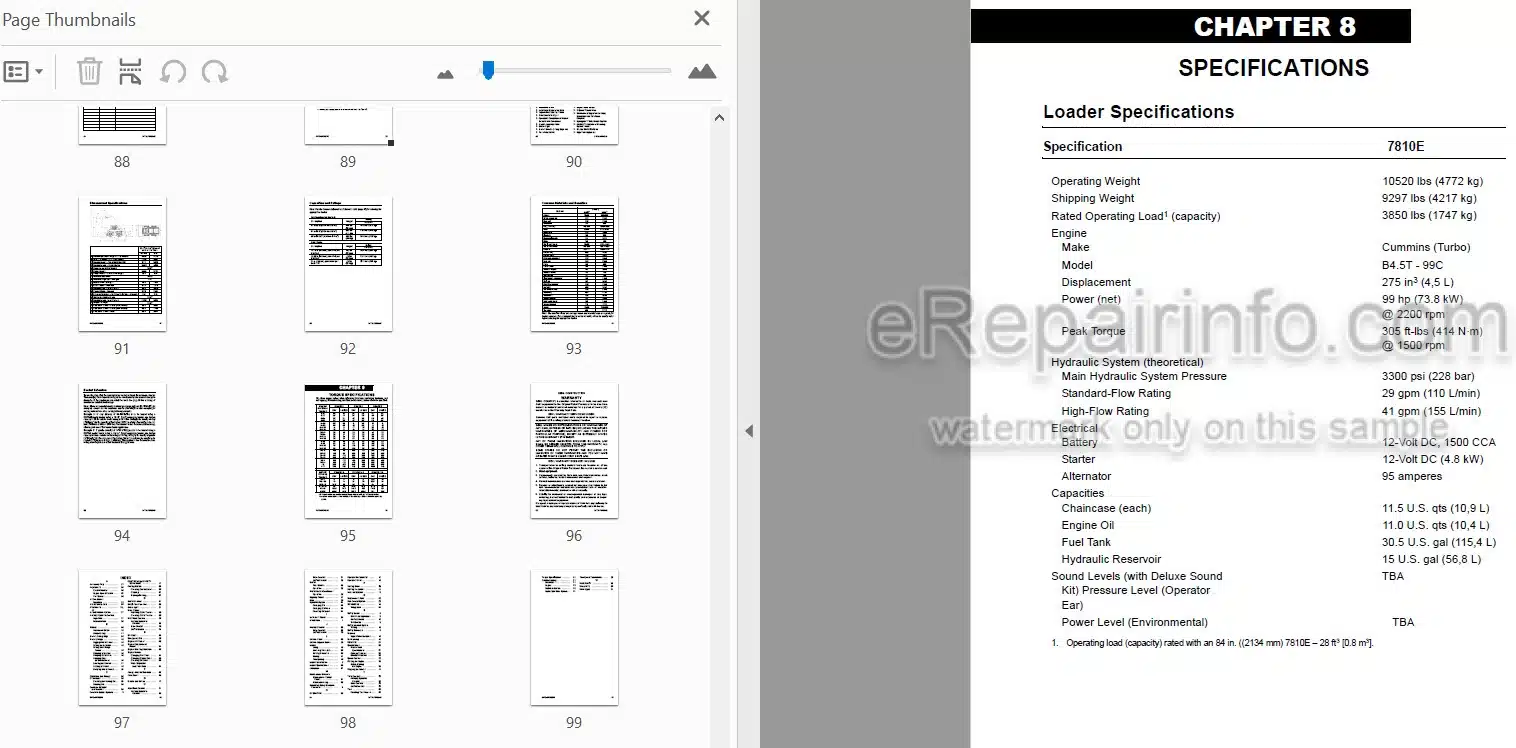 Photo 5 - Gehl SL7810E Operators Manual Skid Steer Loader