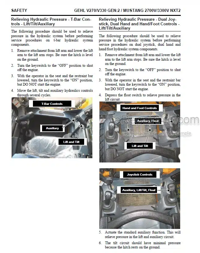 Photo 2 - Gehl V270 V330 Manitou Mustang 2700V 3300V GEN2 NXT2 Service Manual Skid Steer Loader