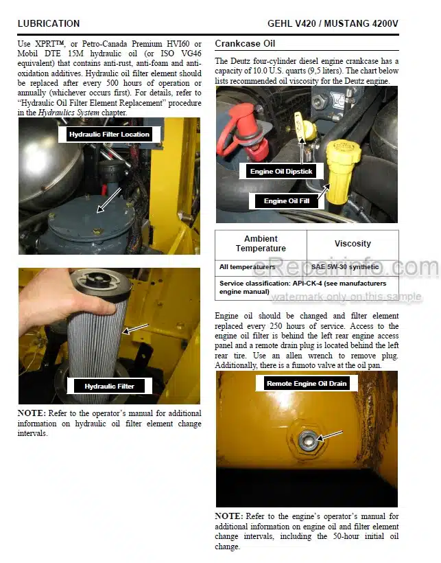 Photo 7 - Gehl V270 V330 Manitou Mustang 2700V 3300V GEN2 NXT2 Service Manual Skid Steer Loader