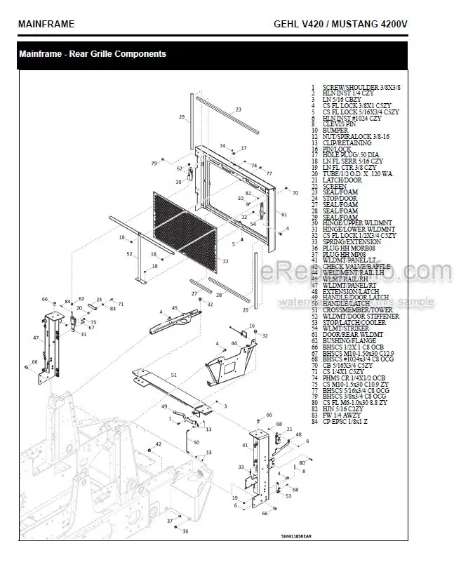 Photo 5 - Gehl V420 Mustang 4200V Service Manual Skid Steer Loader