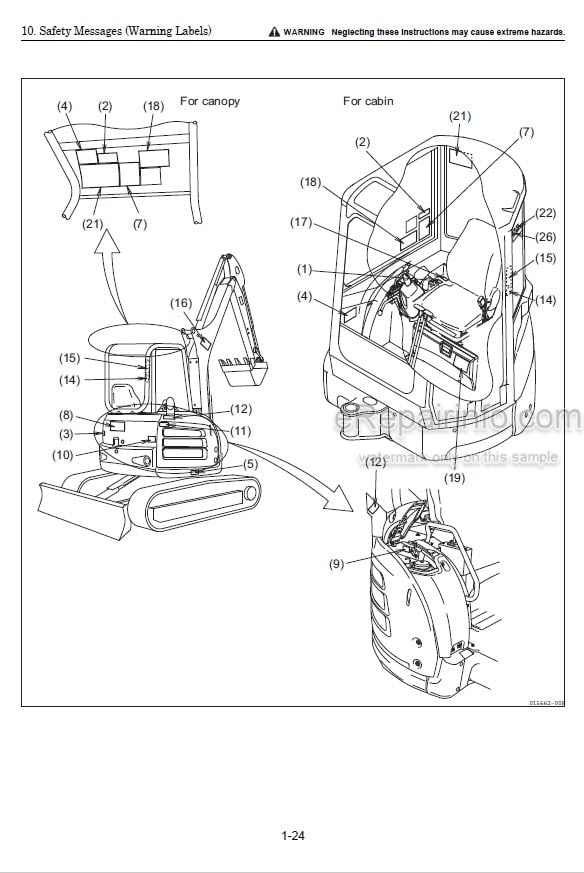 Photo 4 - Gehl Z27 Z35 Operators Manual Compact Excavator