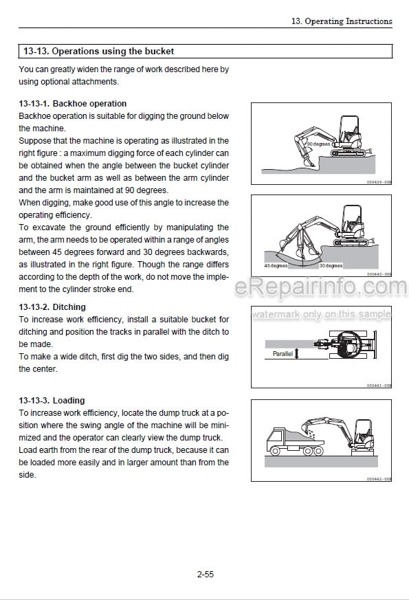 Photo 3 - Gehl Z27 Z35 Operators Manual Compact Excavator