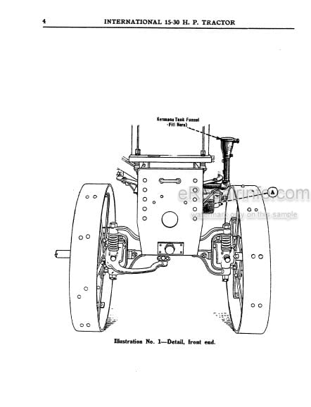 Photo 4 - International 15-30HP Operators Manual Kerosene Tractor