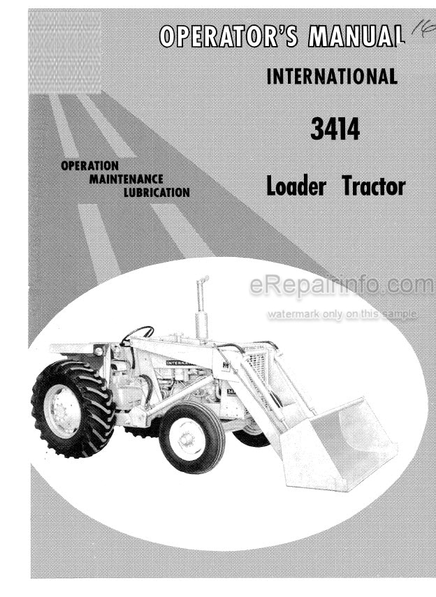 Photo 5 - International 3414 Operators Manual Loader Tractor 1019764R4