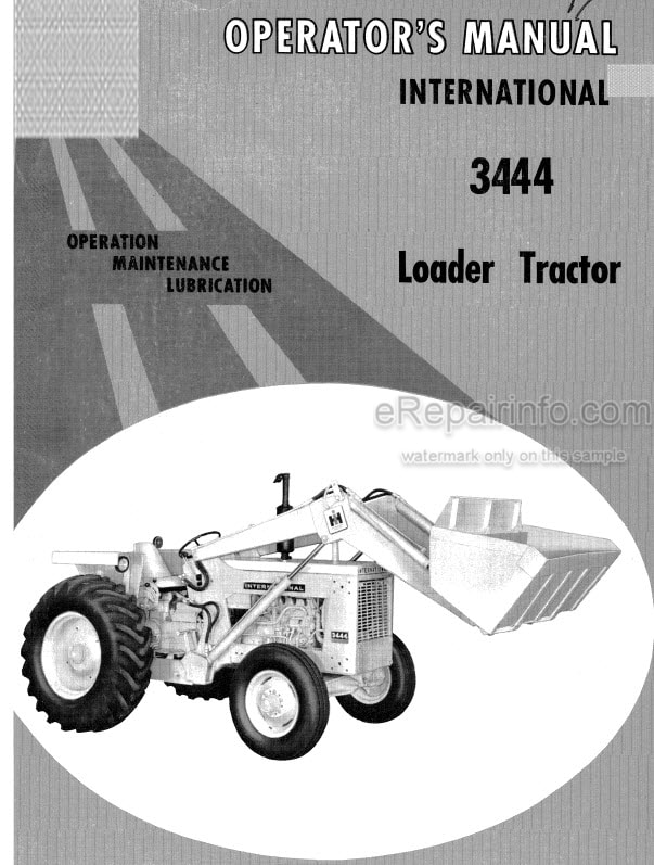 Photo 4 - International 3444 Operators Manual Loader Tractor 1082759R1