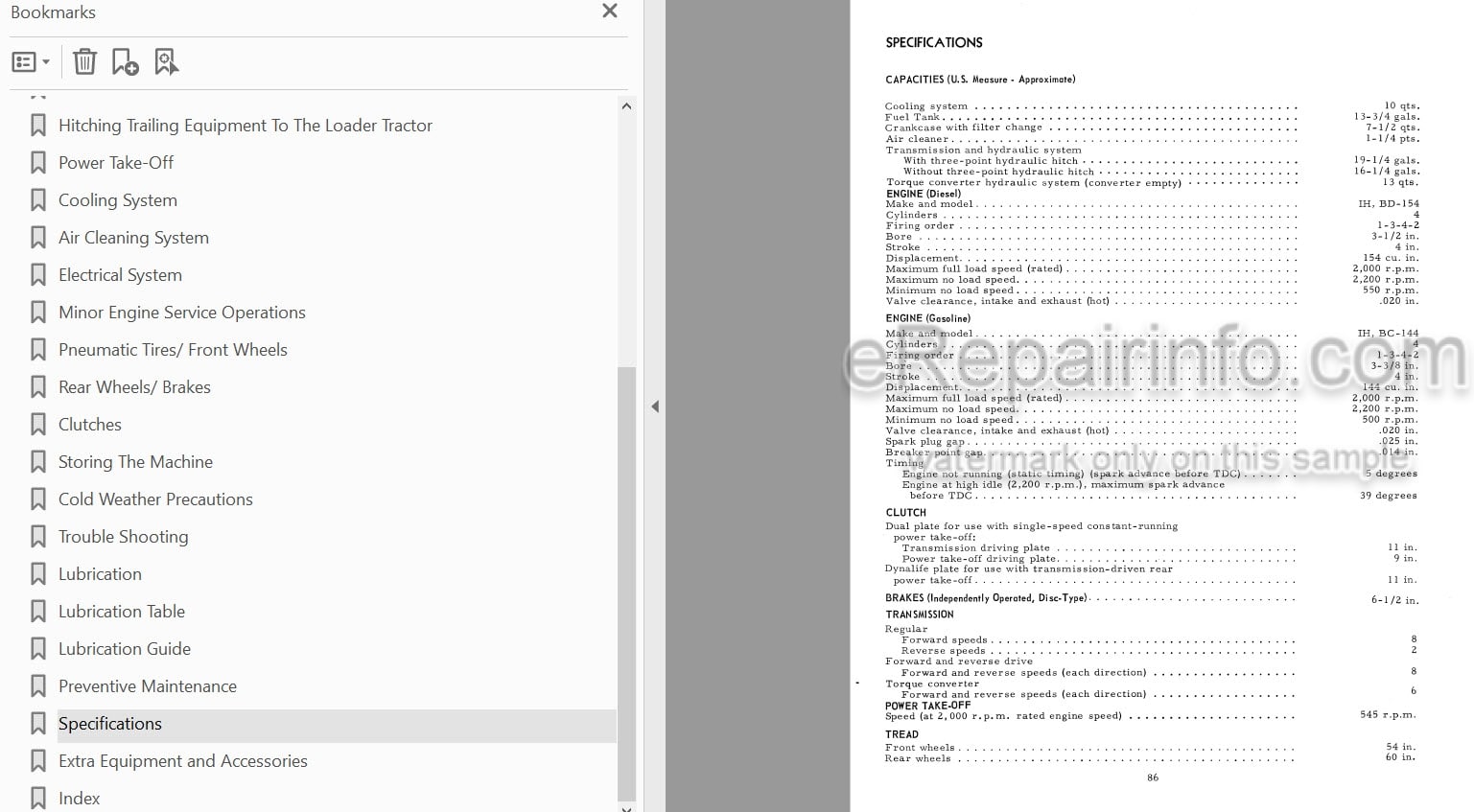 Photo 3 - International 3444 Operators Manual Loader Tractor 1082759R1