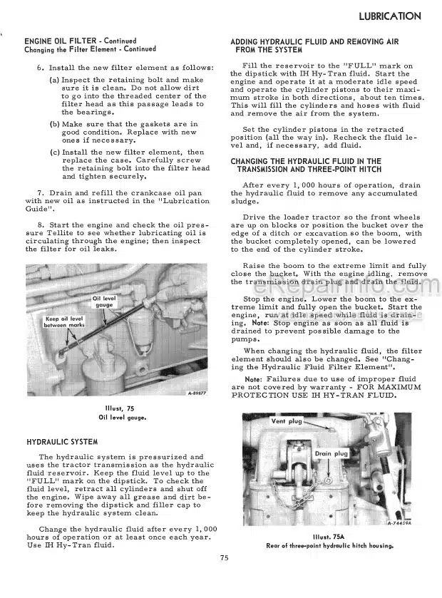 Photo 6 - International 3500 Series A Operators Manual Tractor Loader 1084262R1