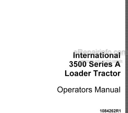 Photo 4 - International 3500 Series A Operators Manual Tractor Loader 1084262R1