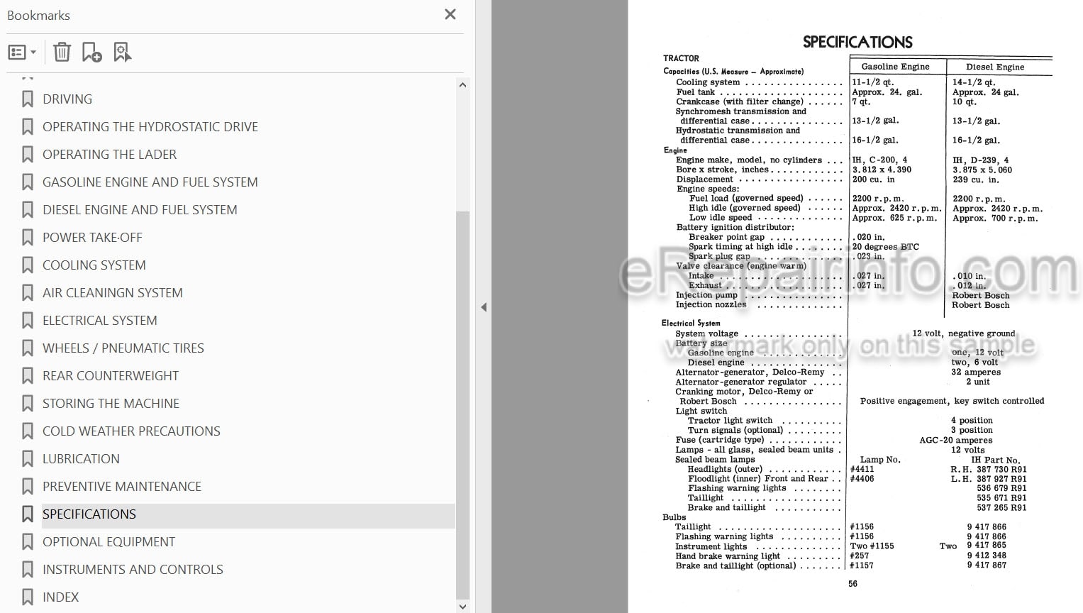 Photo 3 - International 3500 Series A Operators Manual Tractor Loader 1084262R1