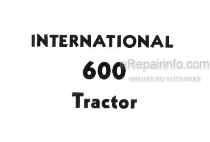 Photo 5 - International 600 Operators Manual Tractor 1004457R1