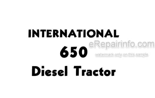 Photo 5 - International 650 Operators Manual Diesel Tractor 1004490R3