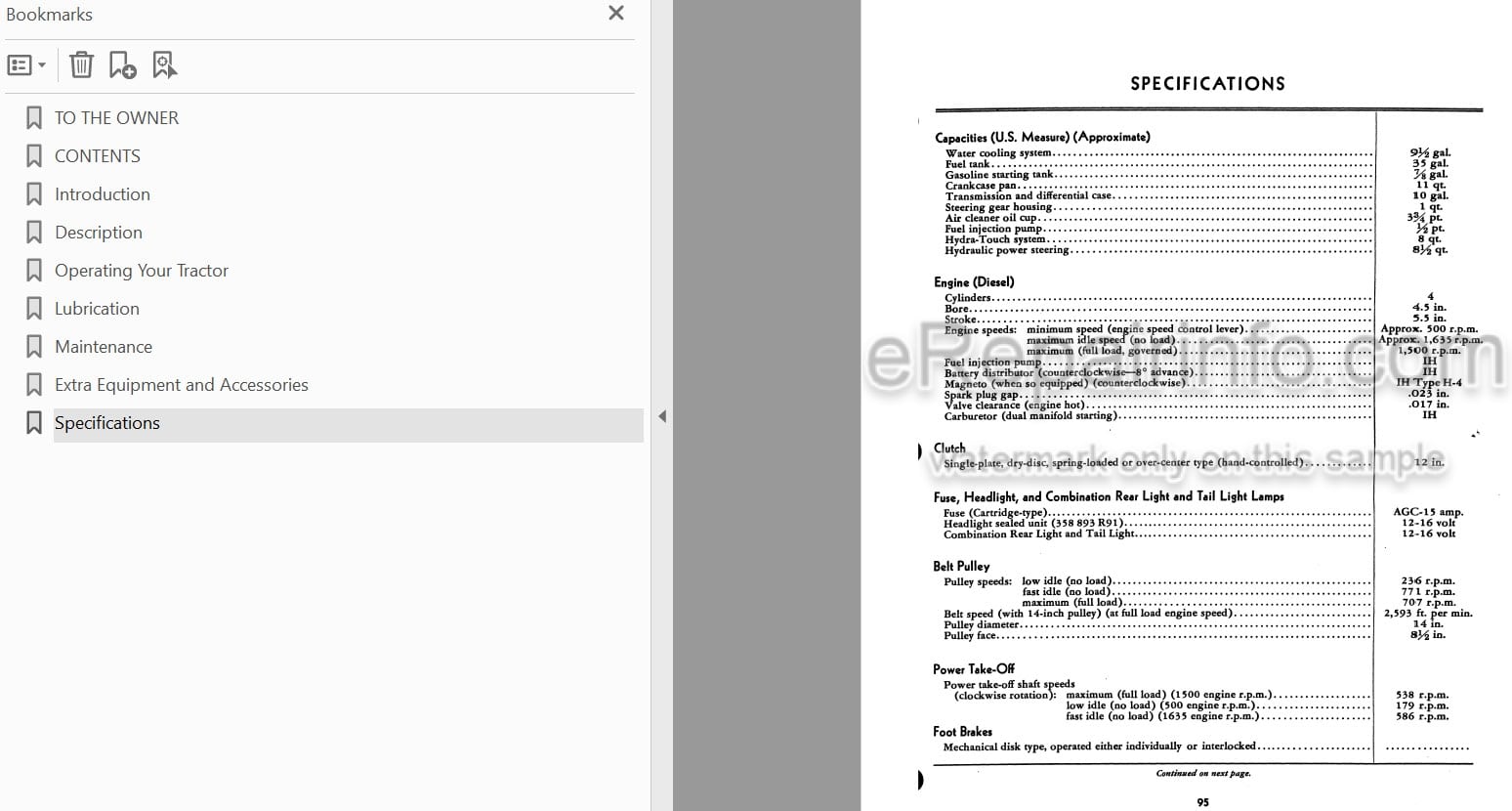 Photo 4 - International 650 Operators Manual Diesel Tractor 1004490R3