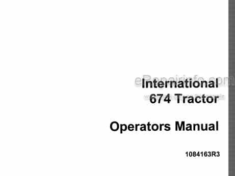 Photo 5 - International 674 Operators Manual Tractor 1084163R3