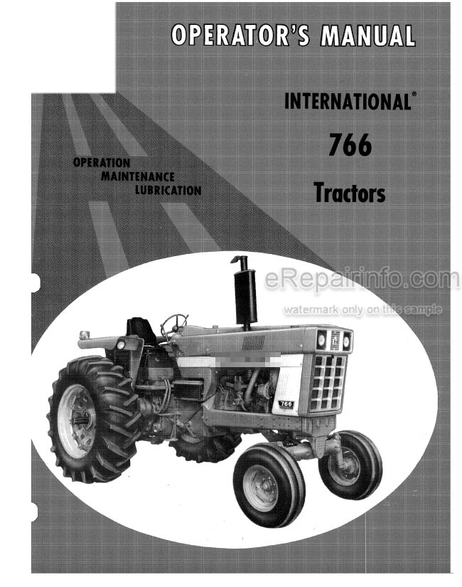 Photo 4 - International 766 Operators Manual Tractor 1082943R1