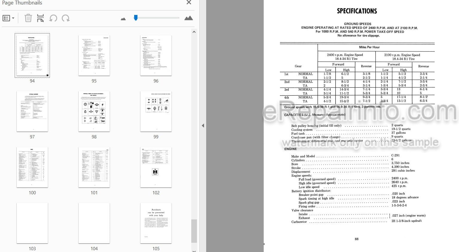 Photo 3 - International 766 Operators Manual Tractor 1082943R1