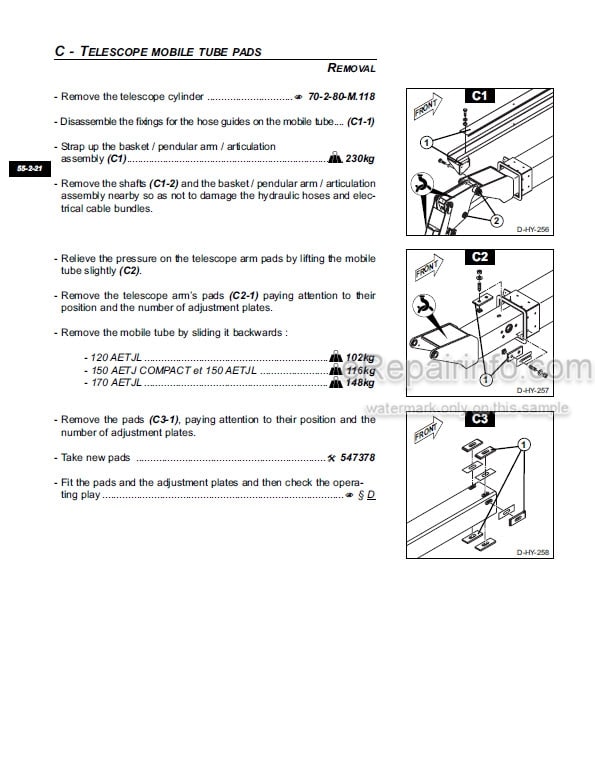 Photo 7 - Manitou 120AETJL 150AETJC 150AETJL 170AETJL AETJ49 Repair Manual Work Platform 547379EN