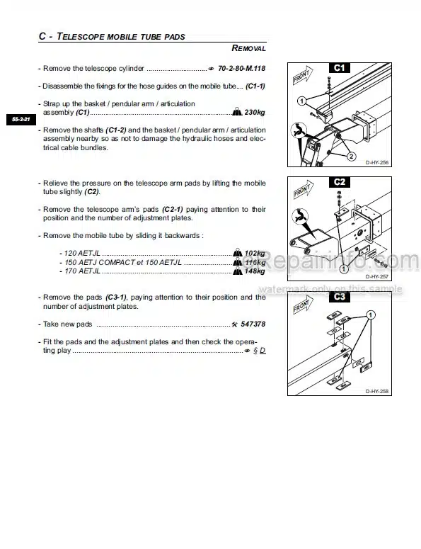 Photo 4 - Manitou 120AETJL 150AETJL 170AETJL 170AETJL 150AETJC Repair Manual Access Platform