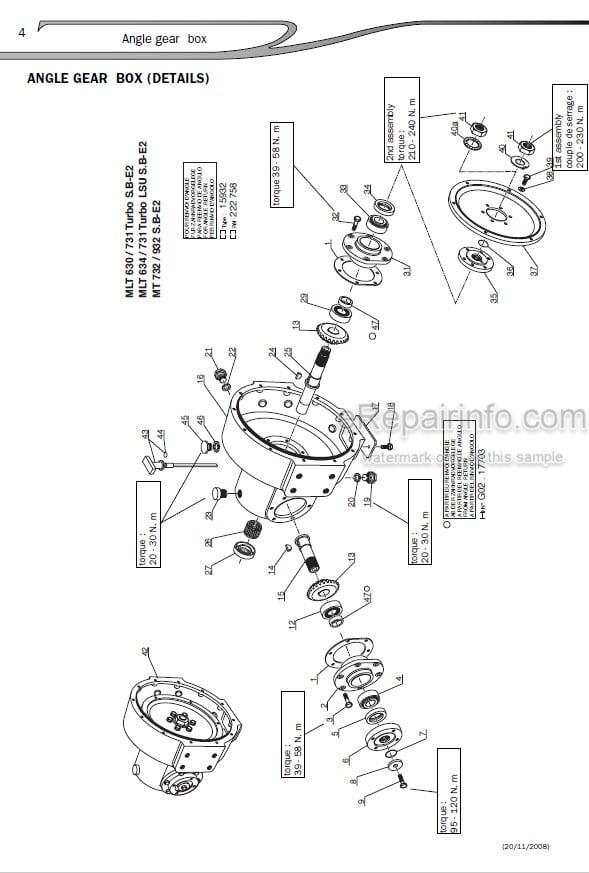 Photo 4 - Manitou 15930 15932 Repair Manual Angle Gear Box