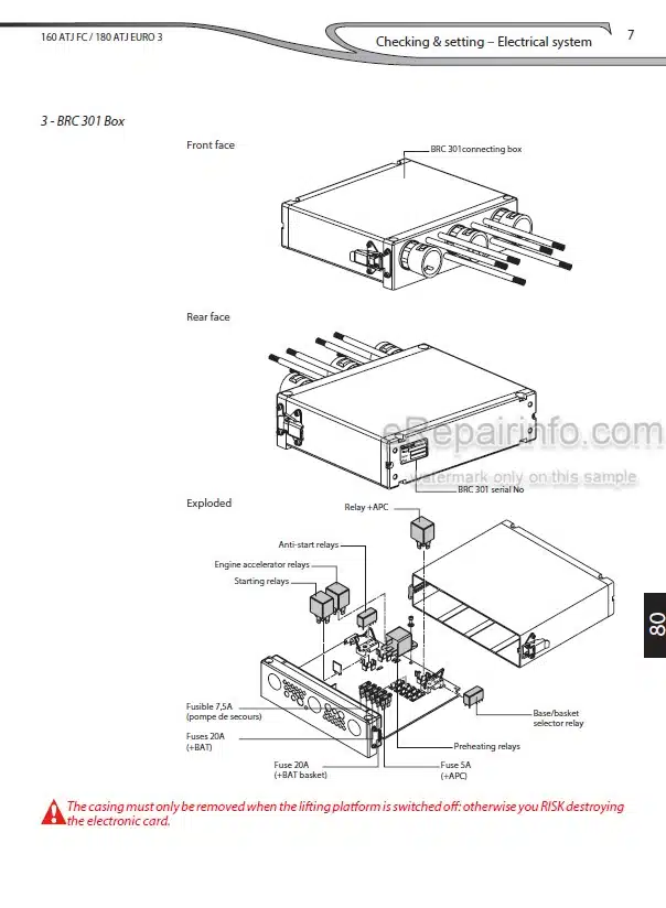 Photo 4 - Manitou 160ATJ FC 180ATJ EURO3 Repair Manual Lifting Platform