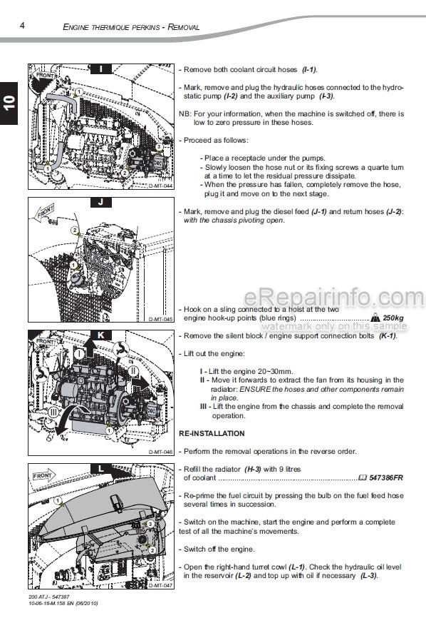 Photo 1 - Manitou 200ATJ Repair Manual Access Platform