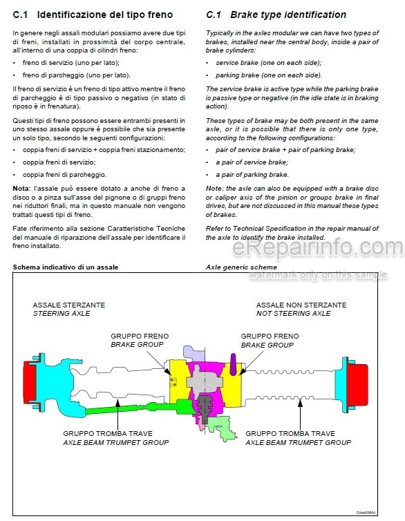 Photo 5 - Manitou Carraro Type 26.27M 26.32M Repair Manual Brakes
