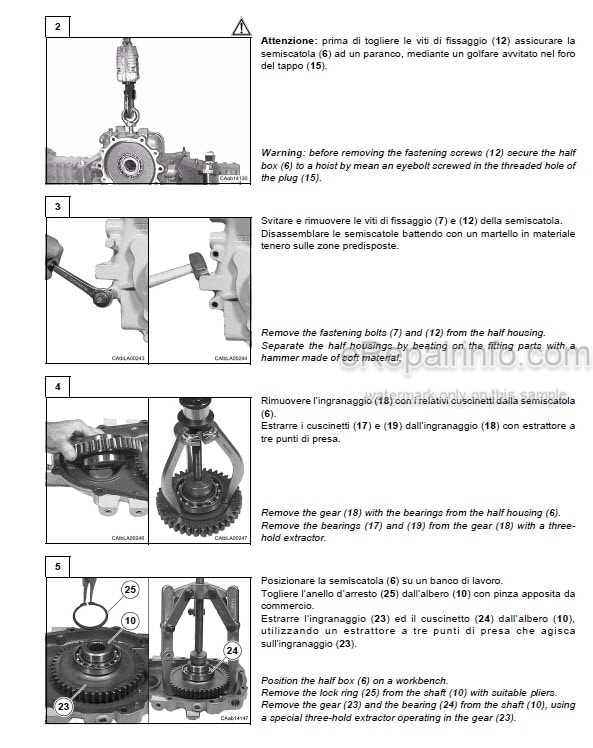 Photo 7 - Manitou Carraro Type 26.20 Repair Manual Axle