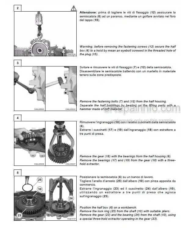 Photo 6 - Manitou Carraro Type 26.27M 26.32M Repair Manual Brakes