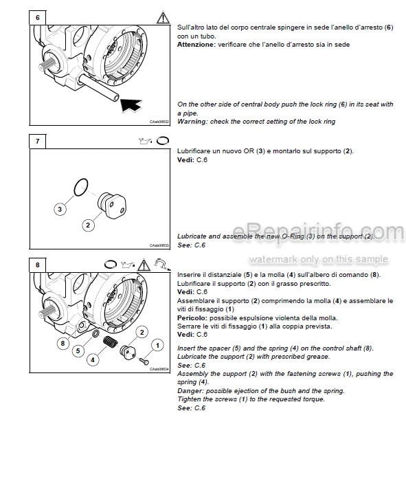 Photo 5 - Manitou Carraro Type 26.20M TB172 Repair Manual Axle