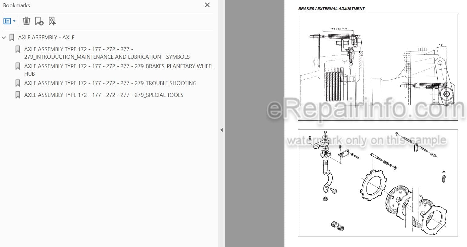 Photo 3 - Manitou Clark-Hurth Type 172 177 272 277 279 Repair Manual Axle