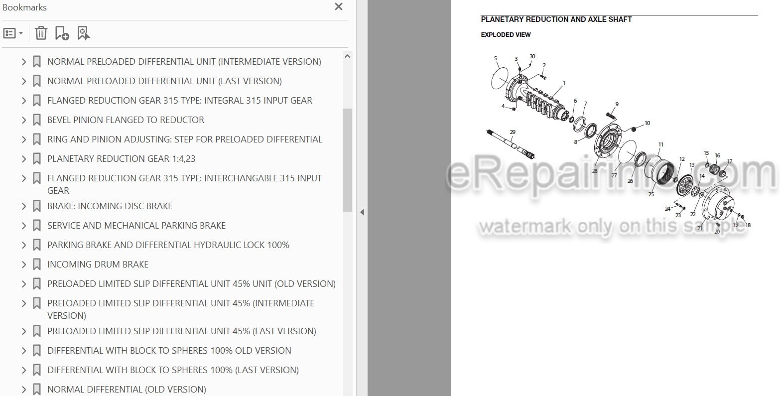 Photo 3 - Manitou Dana Type 111 Repair Manual Axle